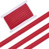 GORGECRAFT Rotolo di Nastro Elastico con Pinza in Silicone Fascia Elastica Piatta Antiscivolo da 9mX12mm con Cinghia Elastica in Gomma da 5mm Fettuccia in Fibra per Cucito Artigianato Fascia Rosso
