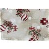 1KDreams Set 4 Tovagliette Americana Natale. Design Raffinato e Moderno. Palline, Fiocchi Rossi e Agrifoglio Shabby Chic in Chiave Moderna. Made in Italy. (Bianco Palline, Set 4-30x45 cm)