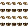 UNICRAFTALE 20 pezzi, 23 mm, diametro semi-rotondo, gambo blazer, bottoni in metallo, mezza palla a cupola con bottoni antichi, in bronzo, per cucito fai da te, vestiti, cappotti per la casa