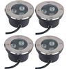 WZYJLyds Ultra Sottile Faretti LED Esterno Incasso Terrazzo Faretto Calpestabile IP67 Impermeabile Molto Adatto per Giardino, Esterno, Cortile (Colore : Bianco Caldo, Voltaggio : 110-230V)