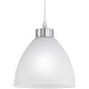 meineWunschleuchte Piccola lampada a sospensione classica con paralume in vetro bianco Ø 20 cm