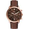 Fossil Orologio Cronógrafo al Quarzo da Uomo con Cinturino in Pelle FS6026