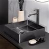 neoro n40 lavabo da appoggio La: 40 A: 12 P: 40 cm, BN0735BB, n40 nero spazzolato [Lavabi > Lavabi da Appoggio]