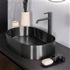 neoro n40 lavabo da appoggio La: 55 A: 11,5 P: 35 cm, BN0737BB, n40 nero spazzolato [Lavabi > Lavabi da Appoggio]
