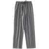 LCDIUDIU Pantaloni Casa Uomo,Pantaloni Da Pigiama Da Uomo In Cotone con Apertura A Patta, Grigio Tinta Unita Elastico In Vita Lacci con Coulisse Pantaloni Da Notte con Tasche Autunno Inverno Pigiama