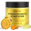 SHVYOG Scalp Scrub Scrub per Il Cuoio Capelluto Allo Zenzero | Trattamento Esfoliante per Capelli e Cuoio Capelluto per La Disintossicazione, La Forfora e La Prevenzione Della Caduta Dei Capelli 10,58 Once