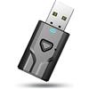 aigolink Adattatore USB Bluetooth per TV, ricevitore trasmettitore Bluetooth 2 in 1, mini Chiavetta audio portatile BT5.0 con jack 3,5mm per TV/PC/Cuffie/Altoparlanti/Auto/Stereo