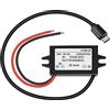 Greluma 1 Pezzo Convertitore impermeabile da 12V a 5V 3A, adattatore di alimentazione per modulo step down DC-DC USB C di tipo C compatibile con Raspberry Pi 4, cellulare, auto