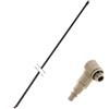Trev - Abrek - TecnoVIR Asta nera per abbacchiatori c/rub - Fissa - in alluminio ExtraLight 150 cm