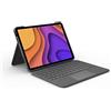 Logitech Folio Touch Custodia iPad con Tastiera, ‎per iPad Air 4a Gen, 5a Gen, 2020, 2022, Layout Scandinavo QWERTY - Grigio