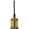 Xanlite SDVEG - Portalampada a sospensione - Filo elettrico per sospensione - Lampadina presa elettrica - Sospensione a bussola dorata - Stile vintage - SDVEG