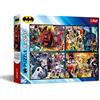 Trefl - Puzzle 4in1: Batman in Azione - 4 x 250 Pezzi - Set di Quattro Puzzle per Ragazzi