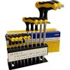 kippen 1068BX Set 10 PCS di Chiavi a Brugola Doppie. Impugnatura in Bicomponente