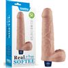 LoveToy Real Softee Rechargeable Vibrating Dildo 9" Flesh