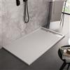 Olimpo Docce Piatto doccia 100x70 marmoresina bianco scarico laterale griglia inox