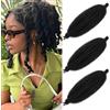 Samtress 3 confezioni springy afro Kinky Hair Extension 12 Inch Short Natural Black Pre Fluffed Popping Spring Twist for Soft Locs Crochet Hair Marley Twist Braiding Hair Synthetic (#1B)
