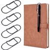 Wisdompro 12 Pz Clip Portapenne in Acciaio Inox per Notebook, Diario Nero | Gancio Clip Universale Regolabile per Penne, Supporto Metallico per Agenda, Cartelline e Appunti, Molla Flessibile Resistent