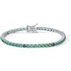 Comete Bracciale Comete in Argento 925 con Zirconi verdi e neri UBR 1254 M19