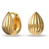 Unoaerre Orecchini Unoaerre Bold rigati mini goccia in argento dorato 6526