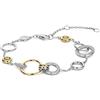 Ti Sento Milano Bracciale Ti Sento Milano in argento ad anelli bicolore e zirconi 23047ZY