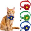KASESSS 3 Pezzi Collare Gatto Fiori, Collarino Gatto Carino, Collare per Gatti con Campanellino, Collari Gatti Regolabile 19-32 cm, Collari per Gatti per Cani di Piccola Taglia Medio Grande Gatti