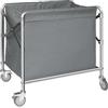 bimiti Carrello per la biancheria, in acciaio inox, con ruote, pieghevole, con portata di 100 kg, per la casa, hotel, 87 x 52 x 78 cm