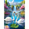 CEOVR Diamond Painting Kit Adulto Cigno 5D Diamond Painting,Diamond Painting Adulto Coppia di Cigni,30x40 cm Pittura Diamante,Mosaico Diamanti Painting,Animali Painting Diamond