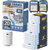 BoxLegend Buste Sottovuoto Sacchetti Domestico per Materassi, Vestiti, Trapunte (Viaggio 20 Pezzi(2M+6S+6XS+6XXS))