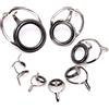 FOXCUP 8Pcs 6# - 30# Anelli per Occhi in Acciaio Inossidabile Guide per canne da Pesca