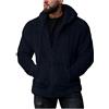 Nidddiv Calde giacche invernali da uomo con cappuccio da uomo UK in pile con zip intera giacche da uomo eleganti casual cappotto in velluto double face felpe da uomo con cappuccio cappotto termico