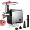 VINATO Tritacarne Elettrico, Accessorio per Salsicce CompactPower, 3 Dischi Perforati in Acciaio Inox (3, 5, 7mm), Manomentro, Accessorio per Kebbe