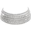 EVER FAITH Collana da donna con strass in argento con cristalli scintillanti, idea regalo per matrimonio, Cristallo