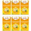 Yogi Tea Zenzero Limone Bio - Infuso Ayurvedico - Miscela di Zenzero, Scorza di Limone e Menta - Senza Caffeina - Confezione da 6x17 bustine (102 bustine in totale)