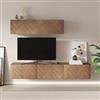 DEGHI Parete attrezzata 180 cm 2 pensili rovere effetto parquet con 5 ante - Betka
