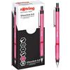 Rotring Visuclick - Matita Portamine, Mina 2B, 12 Pezzi, 0.5 mm, Rosa Acceso