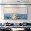 RGVV Quadri Astratti Dipinti A Mano Grandi,Moderna Pittura A Olio Dipinta A Mano Tramonto Oceano Pittura Murale Originale Senza Cornice Opere D'Arte Con Texture Orizzontale Grande Arte Della Parete Per S