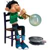 Plastoy Gaston Lagaffe Figurina Gaston invenzione tromba bolle di sapone - Resina - 16 cm