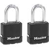 Master Lock M115XTLFCCSEN Lucchetto rivestito in acciaio laminato Magnum largo 4,5 cm, diametro 1,8 cm, distanza con arco da 3,8 cm, confezione doppia, confezione da 2