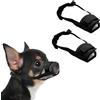 KEYRI 2 Pezzi Museruola Per Cane in Nylon Museruole Morbido Rete Traspirante Museruola Per Animali Domestici Con Anello Regolabile Bevibile Antiabbaio Museruole Cane Può Respirare (Nero, Piccolo)
