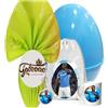 irpot Set Uovo di Pasqua Personaggio a scelta con guscio apribile e gadget uovo di cioccolato con tazza in ceramica portachiavi e sacca porta oggetti (Lukaku - Napoli)