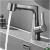 MIDINGCHAI rubinetto lavello cucina, Girevole a 360° miscelatore cucina, rubinetto cucina con doccetta estraibile, rubinetti cucina, nero