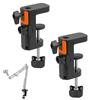 xiruiubao Morsetto a C, 2 Pezzi Supporto Microfono da Tavolo avec Fixation Bidirectionnels, Regolabile Morsetto per Montaggio da Tavolo a Forma di C per Braccio Microfono/Lampada da Tavolo