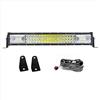 WELLIT 22 pollici Barra luminosa a Led Fuoristrada Auto 12v 24v Tripla Fila 7D 270W con Cablaggio,Faro da Lavoro Led, Fari Faretto Led per Trattore Camion ATV SUV