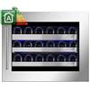 Nevada Cantina vini da 24 bottiglie Cantinetta incasso Nevada NW24S-SSL Singola Temperatura da _5°C a _22°C Classe energetica A Porta e maniglia inox Cantinetta per vino con Cassetti in legno massello e acciaio Installazione a Incasso