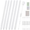 Cefrank LED sotto armadio Illuminazione 6-Pack 30cm Striscia perfettamente collegabile barre luminose per armadio, cucina, scaffale, banco da lavoro, illuminazione armadio, 1200 lumen bianco caldo 3000K