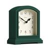 Jones Clocks® Tavern Orologio a camino | Design moderno della sommità ad arco | Verde scuro | Stile classico contemporaneo per scrivania, tavolo, mensola o comodino