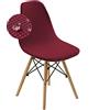Highdi Coprisedia Elasticizzato con Schienale, Coprisedia in Jacquard Impermeabile per Sala da Pranzo con Schienale Tondo, Fodere per Sedia Ufficio Lavabile Universale (Rosso Bordeaux,4 Pezzi)