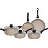 VELKER - Batteria da Cucina a induzione 8 Pezzi - Kit pentole a induzione con Rivestimento Antiaderente Adatto a Tutti i Piani Cottura. Set pentole Cucina