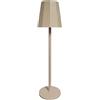 EMPOTEC Lampada Led Pollicino da Comodino Tavolo Scrivania Ricaricabile Usb in Metallo Senza Fili Dimmerabile Accensione Touch Tricolor Luce Calda Naturale Fredda 3000K 4500K 6500K 107 Lumen Beige