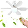TuoyuanW Bambini Lampadario Con Ventilatore Da Soffitto Dimmerabile Acrilico Ventola Soffitto Con Luce Per Camera Da Letto Lame Colorate 3 Velocità Tri-Colour Staccabili Ventilatori Con Plafoniere Timer，Bianco